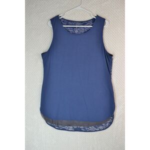 Tangerine Pagoda Women's XL Blue Burnout Layered Tank Top